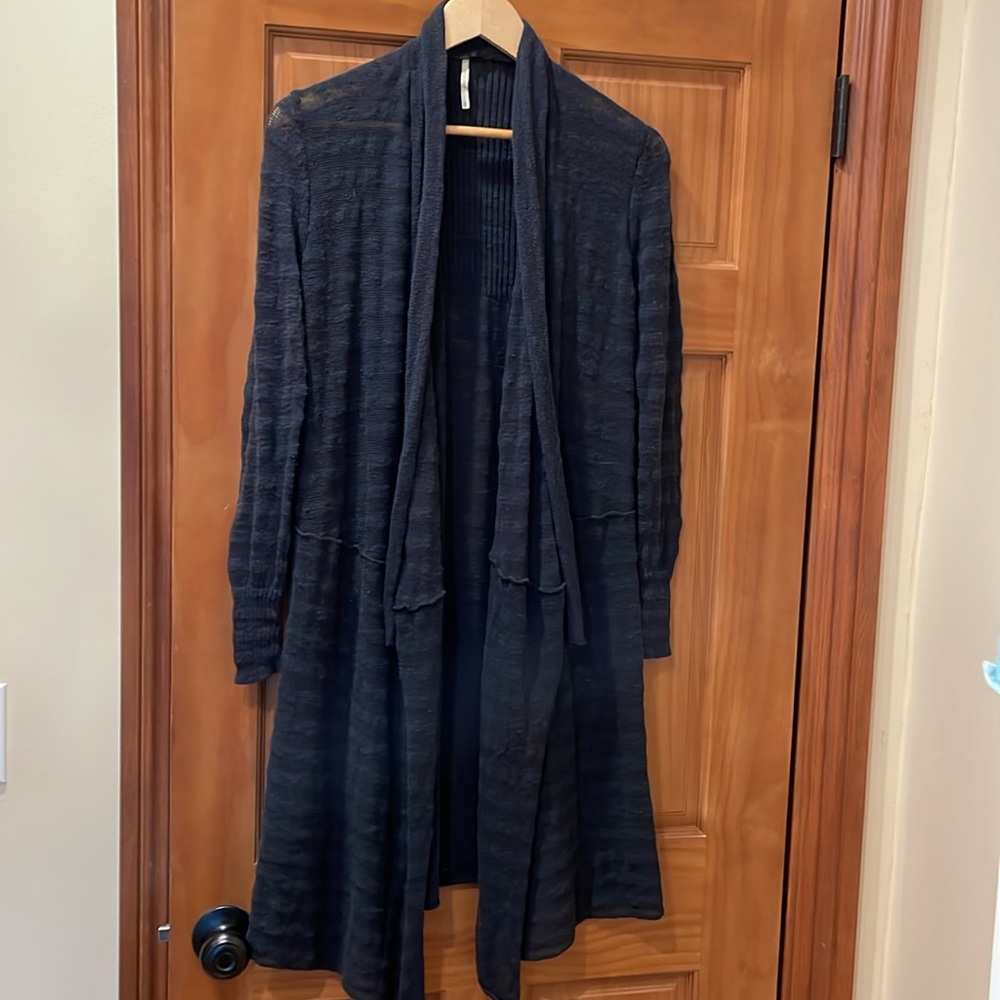 Free People 100% cotton long duster cardigan sweater